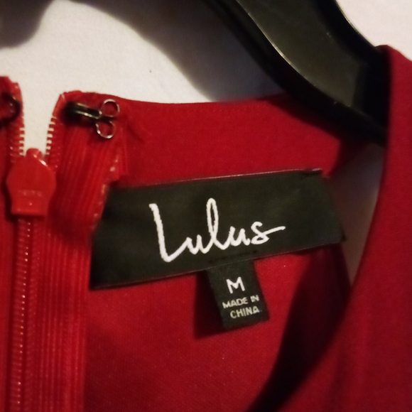 Lulu's Red Mini Mamacita Halter Dress - Picture 8 of 12